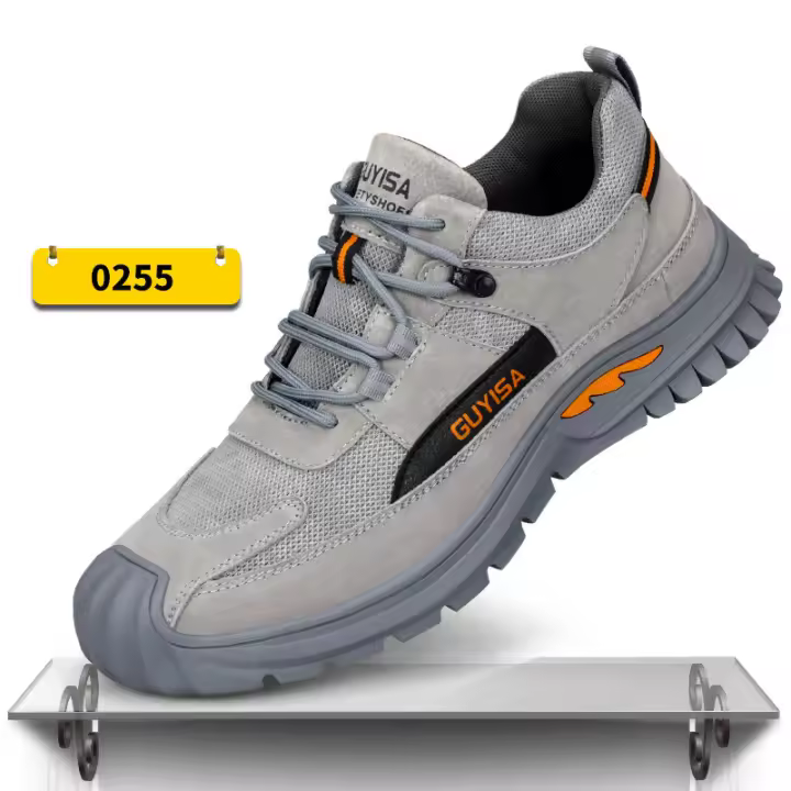 Zapatos de seguridad ANTIPERFORACIONES para hombre, zapatillas de trabajo transpirables con punta de acero, antideslizantes - 1