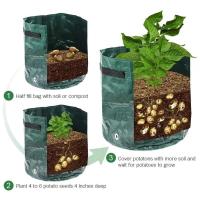 Bolsa para plantar patatas de jardín, tela PE, jardinería gruesa ETA, éter vegetal, bañera con asa y solapa de canal, 1 pieza. - details 2