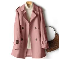 Chaqueta cortavientos con cuello vuelto para mujer, abrigos de moda de otoño - details 7