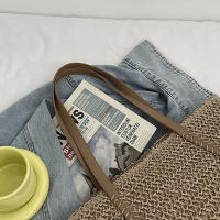 Bolso de ratán tejido para mujer, bolsa de hombro de gran capacidad para vacaciones en la playa, informal, a la moda - details 34