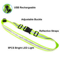 Cinturón para correr LED, banda luminosa recargable por USB, cintura elástica de alta visibilidad, luz para actividades nocturnas - details 3