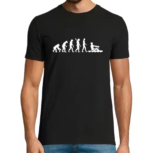 evolución del remo,Camiseta de Pádel Divertido, ropa para exteriores - 1