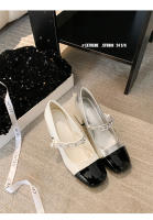 Nuevo francés Xiaoxiangfeng tacón grueso Mary Jane temperamento versátil color coincidencia de zapatos individuales de tacón alto - details 27