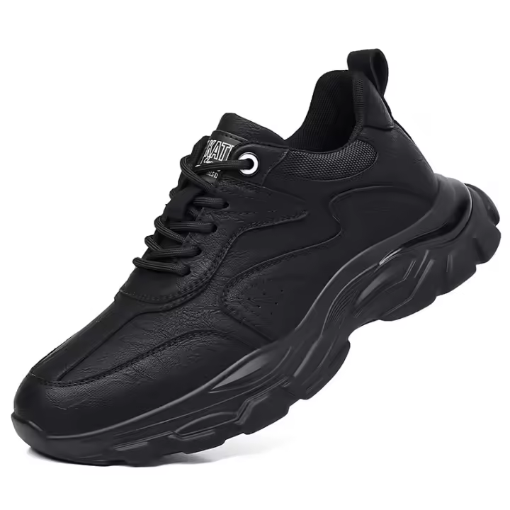 Primavera y otoño nuevos zapatos deportivos zapatos para correr de moda para hombres zapatos casuales negros con cordones zapatos para hombres jóvenes - 1