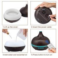 Difusor de Aceite Esencial, Humidificador Ultrasónico de 500ML, Lámpara LED - details 5