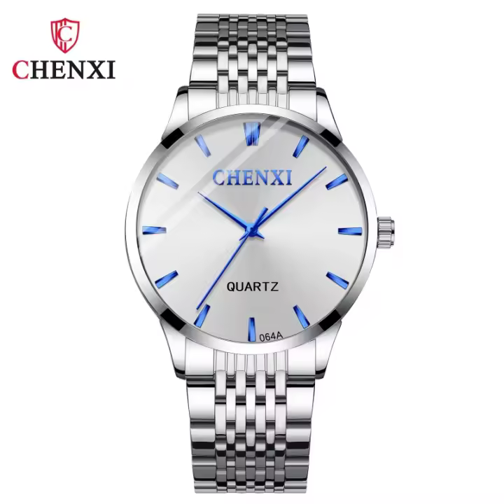 Reloj de negocios simple para hombre reloj de cuarzo luminoso con cinturón de acero - 1