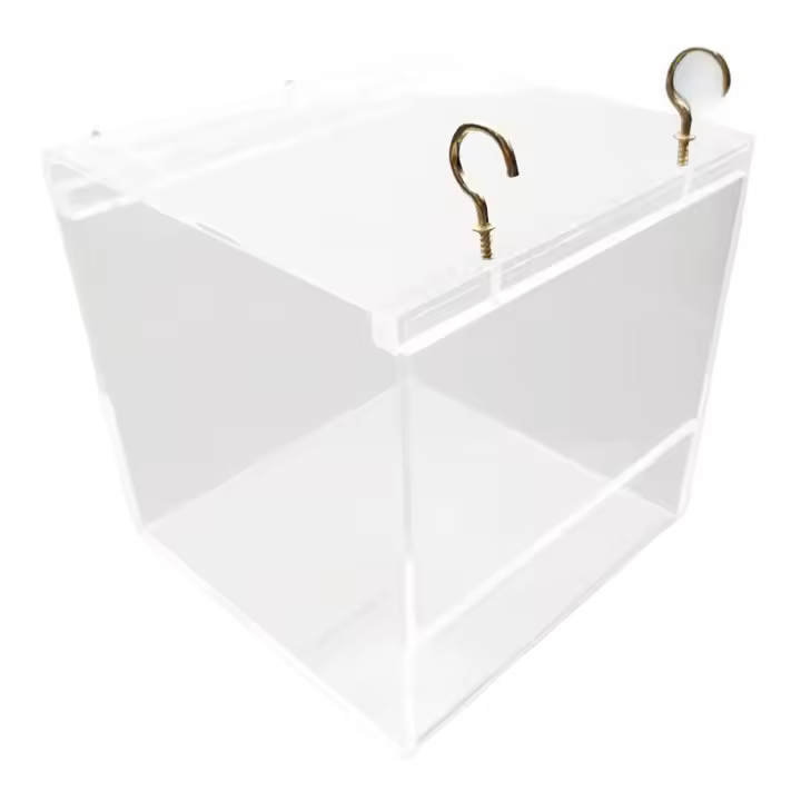 Bañera transparente de acrílico para pájaros enjaulados, baño de cacatúa para mascotas, transparente, para mascotas - 1