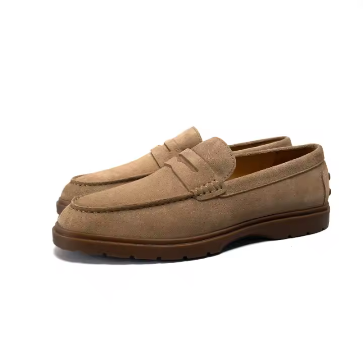 Mocasines de alta gama, cuero genuino, piel de vaca de primera capa, zapatos de moda hechos a mano con un pedal. - 1