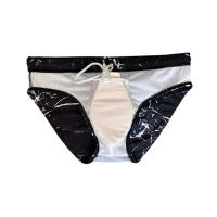 Jessborn calzoncillos de baño para hombre, bañador sexy con textura de rayo europeo y americano, traje de baño para entrenamiento en la playa - details 9