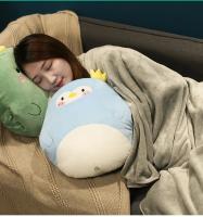 Bolsa calentadora de manos de peluche 3 en 1, manta de almohada de animales de dibujos animados, manta de cojín bonita, almohada de viaje para el hogar, coche, regalo para niños y niñas - details 0