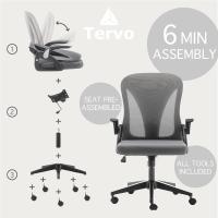 Silla de oficina plegable para espacios pequeños |   Silla de juegos para adultos y niños |   Respaldo de malla |   Para dormitorio y oficina en casa. |   Blanco y negro - details 19