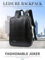 Mochila de negocios para hombre, accesorio sencillo de carga USB, ligera, para viaje, 1 paquete de 15,6 pulgadas - details 0
