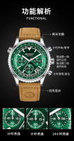 Nuevo Reloj multifuncional con calendario luminoso resistente al agua con correa de cuero para hombre - details 3