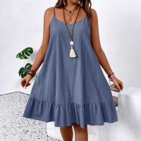 Ropa de mujer europea y americana de gran tamaño, vestido informal con tirantes sueltos, verano - details 0