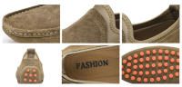 Mocasines transpirables de piel auténtica para hombre, zapatos informales, sin cordones, talla grande 38 ~ 49 - details 3