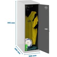 Metalico Pequeño, Incluye Llave, Blanco/Antracita - Simonlocker - details 1