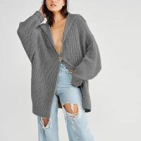 Chaqueta suéter holgada de talla grande con solapa de moda para mujer nueva de invierno 2024 - details 1