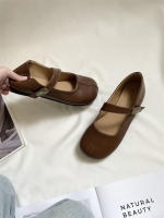 Zapatos Mary Jane planos de fondo francés, con punta redonda, boca poco profunda, estilo retro, para mujer. - details 3