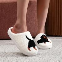 Zapatillas De Casa Para Mujer Con Patrón De Perro Dachshund Bordado Suaves Y Cálidas Antideslizantes Hechas De Algodón Y Poliéster Con Suela Gruesa Para Uso Interior Regalo Para Mamá De Mascota - details 2