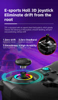 Controlador de juego inalámbrico Bluetooth, Sensor de movimiento de 6 ejes, soporte Turbo programable, Joystick Hall para Switch Steam PS3 PS4 PC - details 2