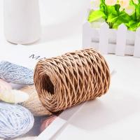Hilo de alambre de hierro hecho a mano para ramos de flores, 1,0 Mm, color marrón claro, papel de ratán, longitud de 210M - details 5