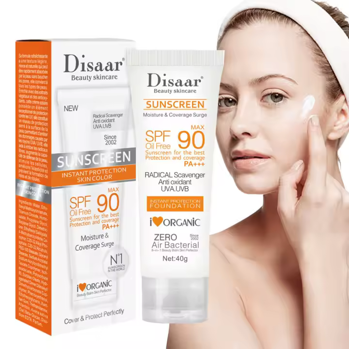 Protector solar corporal exfoliante con FPS 90 y control de grasa - 1
