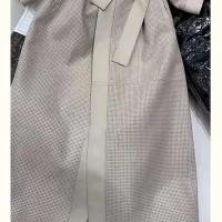 Limiguyue temperamento francés vestido de otoño de gama alta gris rejilla mujeres Midi Vestidos manga raglán cinturón adelgazante Vestidos F522 - details 10