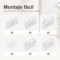 Cajonera para armario, cómoda dormitorio 8 cajones de tela, estantes de madera, cómoda de salón, cajas organizadoras, estructura metálica, estilo industrial - details 8