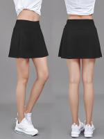 Falda Corta Deportiva para Mujer para Tenis, Bádminton, Yoga - Estilo Atlético Casual, Color Sólido, Mezcla de Poliéster y Spandex Elástico, Lavable a Máquina - Primavera/Verano/Otoño - details 35