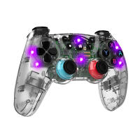 Mando inalámbrico con vibración para consola Switch/PS3, mando medio transparente con Bluetooth, doble Motor, seis ejes, Pro - details 0