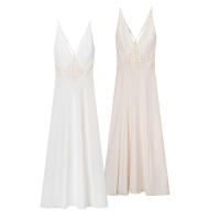 Vestido de tirantes de encaje con retazos calados versátiles a la moda para mujer nuevo estilo - details 0