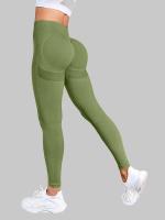 Mallas tejidas sin costuras para mujer, medias elásticas de cintura alta, entrenamiento de gimnasio, pantalones deportivos para correr, pantalones de Yoga para levantamiento de cadera y Fitness - details 4
