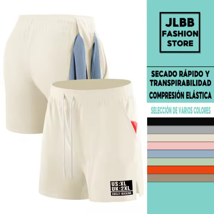 Pantalones cortos deportivos para hombre, shorts de gofres para correr, fútbol, fitness, secado rápido, transpirables, cómodos y sueltos - 1