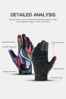 Guantes de ciclismo con estampado al por mayor, guantes de senderismo con dedos completos, guantes de invierno de malla de GEL para mujer - details 6