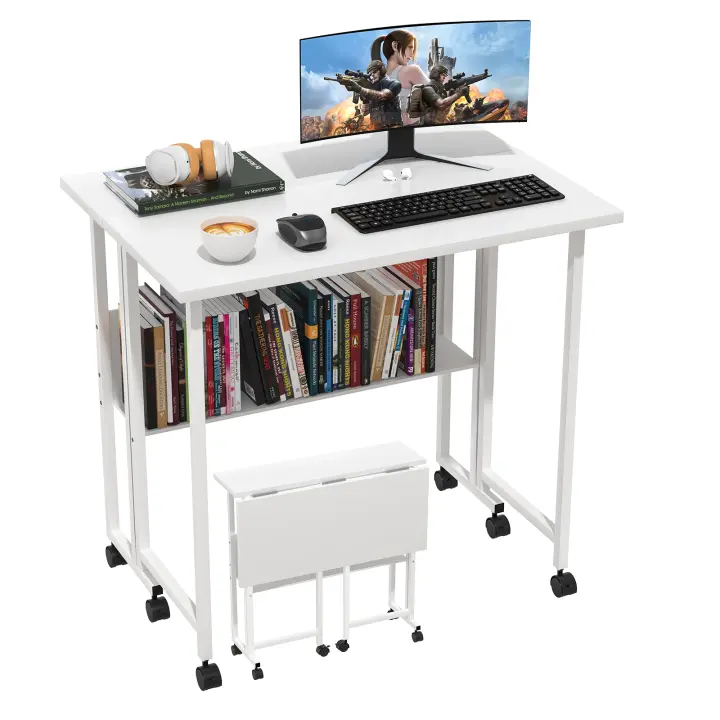 Rcynview Escritorio Plegable Estilo Moderno de Medio Siglo Laminado Monitor de Brazo - 1
