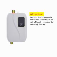 Mini calentador de agua caliente instantáneo, 3000W, 220V, enchufe europeo, negro - details 1