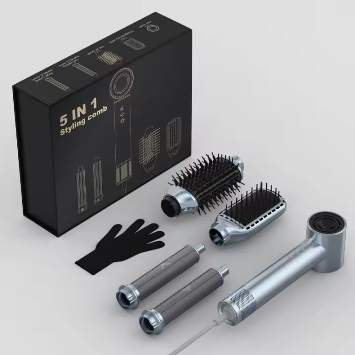 Secador de Pelo Sin Escobillas de Alta Velocidad Rizador Wuhe Peine de Aire Caliente con Iones Negativos No Daño para el Cabello Uso Doméstico - 1