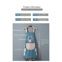 Delantal de limpieza manual para hombres y mujeres, a prueba de aceite, impermeable, de cintura, a la moda, para el hogar, café - details 2