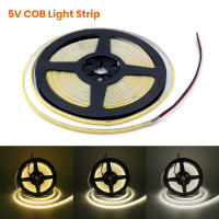 Tira de LED COB Flexible de Alta Luminosidad 5V DC RA90 320Leds/m Barra de Luz de 5mm en Colores Variados: Azul Blanco Rojo Verde Rosa Amarillo XUNATA - details 0