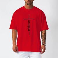 Mens Mesh Loose Oversized Fit Half Sleeve T-shirt with Dropped Shoulder Retro Fitness T Shirt Summer Gym Bodybuilding Tops Tees - details 14