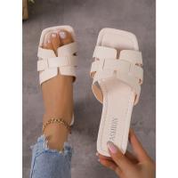 Sandalias planas informales de moda para mujer, ropa versátil para exteriores, zapatillas planas para usar afuera - details 6