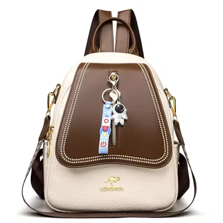 Nueva mochila de moda para mujer, mochila de ocio de estilo occidental multifuncional versátil de gran capacidad, bolsa de viaje para mujer - 1