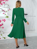 Vestido Largo de Manga Completa para Mujer Color Sólido, Corte en Línea A, Alta Calidad, Lujo Tendencia, Suelto y Elegante - details 17