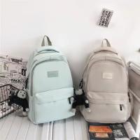 Mochila de campus juvenil para hombres y mujeres,mochila simple de gran capacidad de color sólido, escolar para estudiantes - details 7