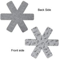 Protectores de sartén antiarañazos para ollas, almohadillas divisoras antiadherentes con estampado gris, 5 piezas - details 6