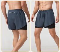Pantalones Deportivos de Spandex Poliéster 2 en 1 para Correr Rápido y Almacenar el Teléfono - details 6