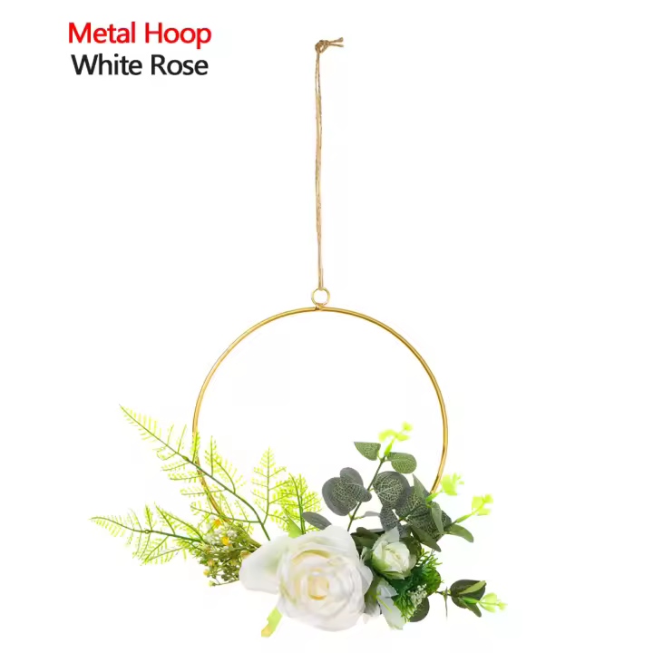 Decoración de fondo para el hogar, decoración de pared, flor de Rosa Artificial, aro Floral, ventana, puerta, colgante, guirnalda nupcial - 1