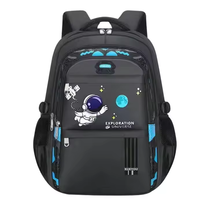 Mochila escolar de astronauta para niños, mochila primaria de dibujos animados impermeable, ligera para estudiantes - 1