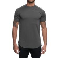 Camiseta deportiva de cuello redondo para hombre, camisa de entrenamiento de malla transpirable de secado rápido, ajustada, mang - details 12