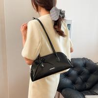Nuevo bolso de hombro estilo coreano a cuadros, de piel sintética, con lazo dulce, estilo Boston, informal, de color sólido, bolso de mano para mujer, para regalo. - details 21